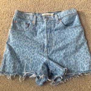 cheetah Levi ribcage shorts